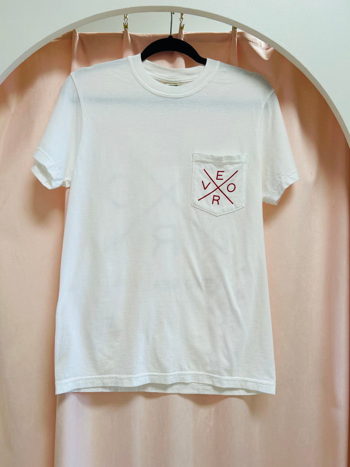 Vero Pocket Tee White & Red