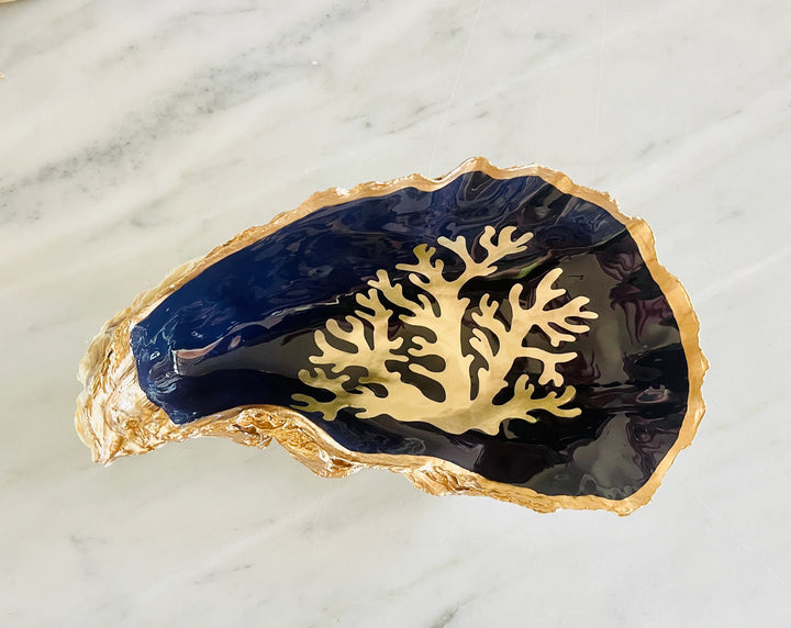 Gilded Oyster Shell Bowl - Large