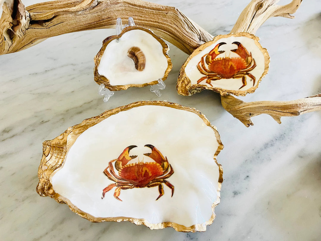 Gilded Oyster Shell Bowl - Large