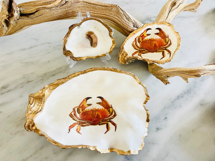 Gilded Oyster Shell Bowl - Large