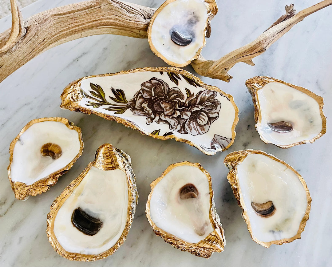 Gilded Oyster Shell Bowl - Large