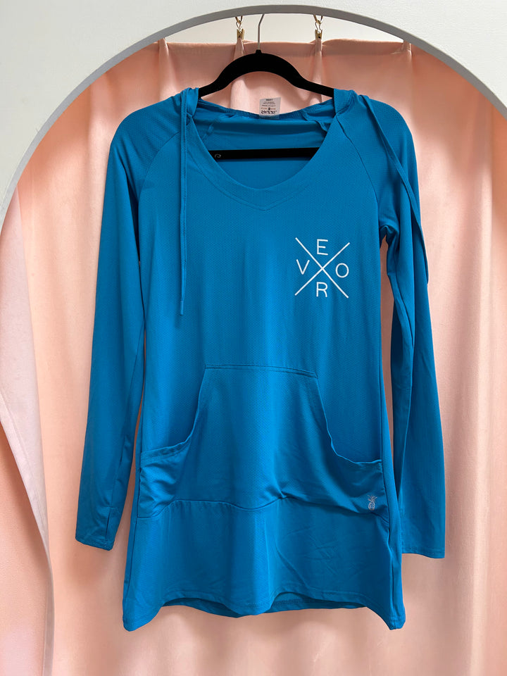 Vero UPF Hoodie Dress - Women's Turquoise