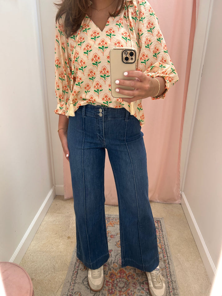 Naomi Pintuck Trouser Wide Leg Jean