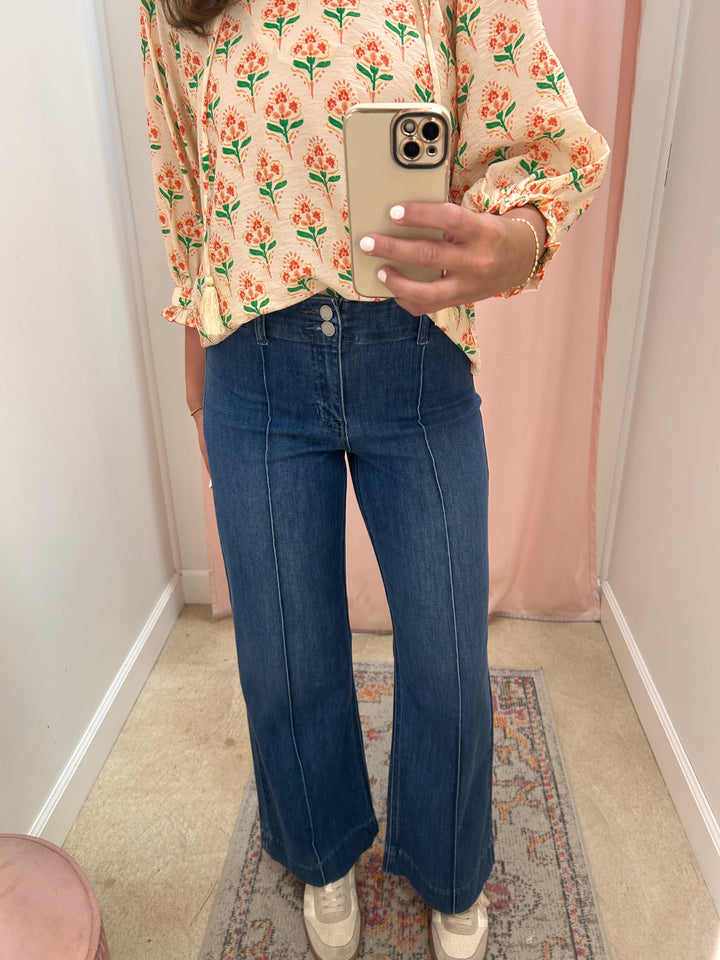 Naomi Pintuck Trouser Wide Leg Jean