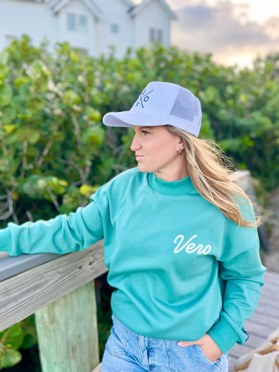 Reversible VERO Mock Neck - Teal