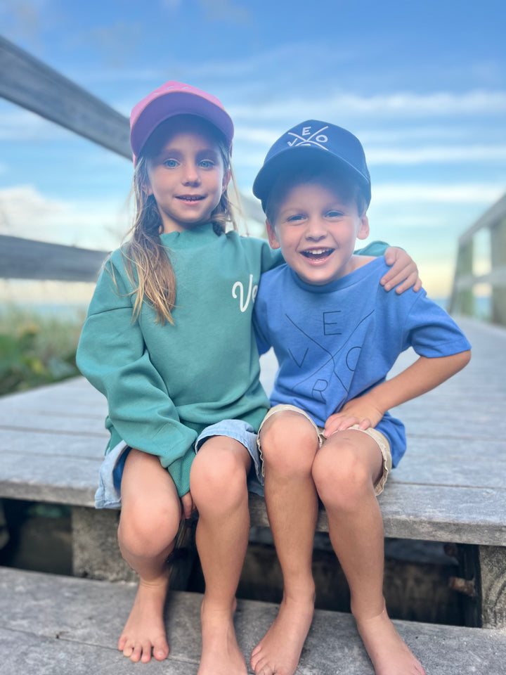 Vero Kids Foam Trucker Hat - Navy &amp; White