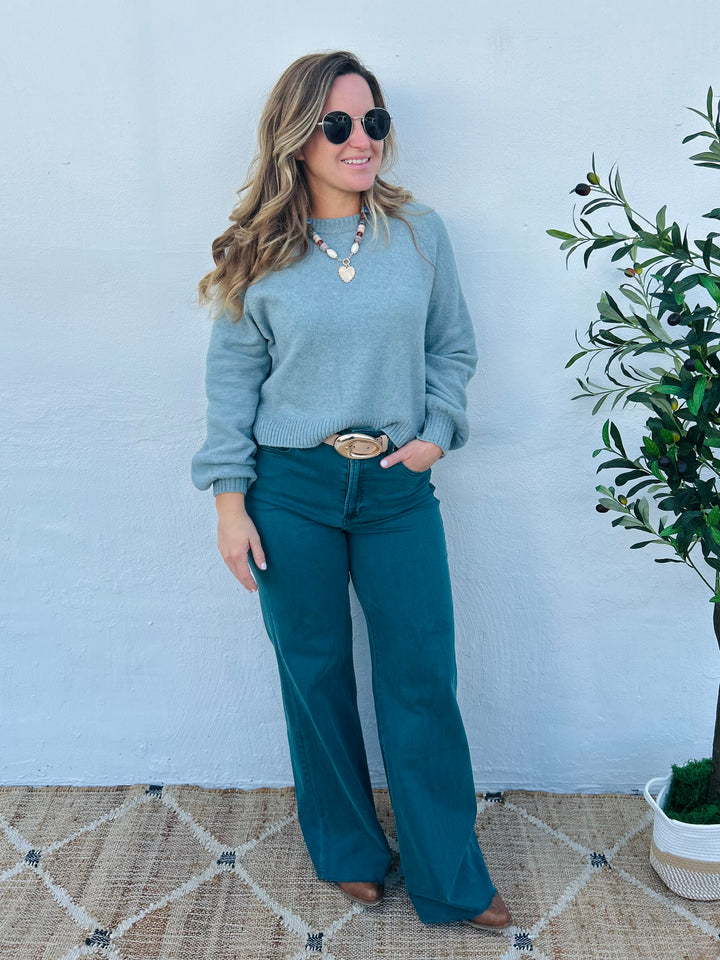 DEAR JOHN - Fiona Wide Leg Jean - Mediterranea