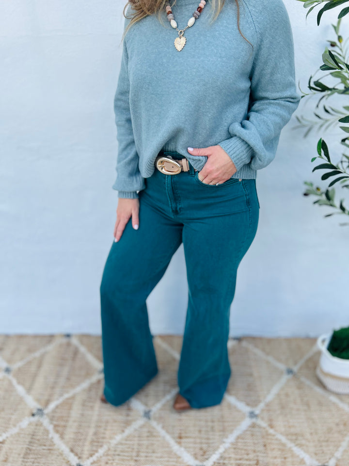 DEAR JOHN - Fiona Wide Leg Jean - Mediterranea