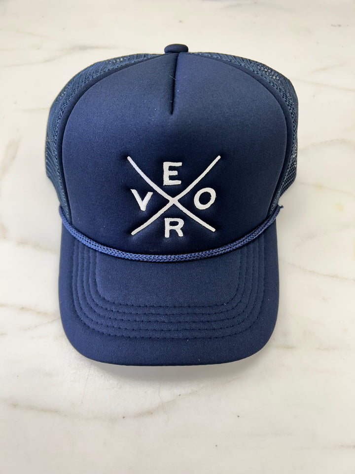 Vero Kids Foam Trucker Hat - Navy &amp; White