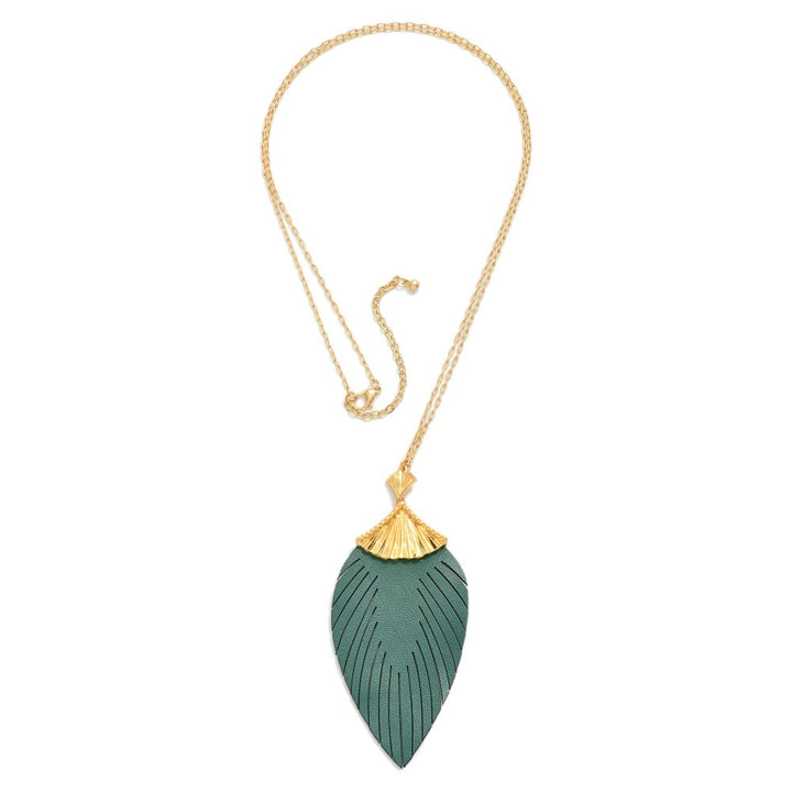Faux Feather Necklace