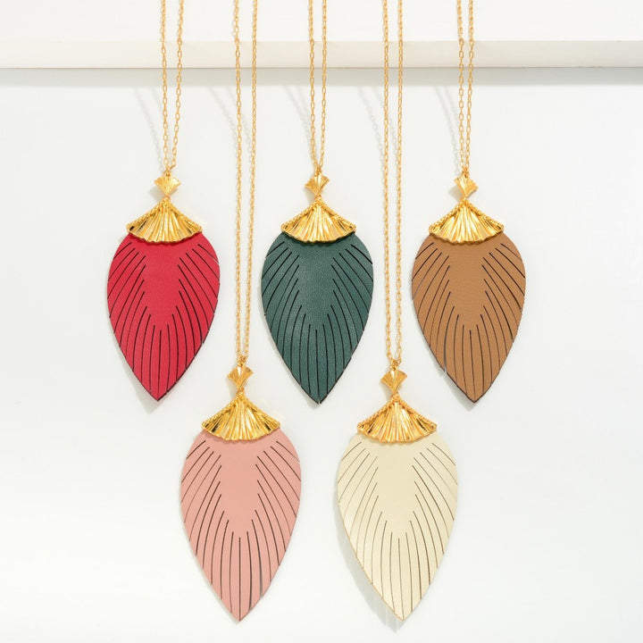 Faux Feather Necklace