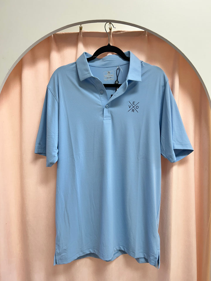 Vero Golf Shirt - Sky blue and Navy