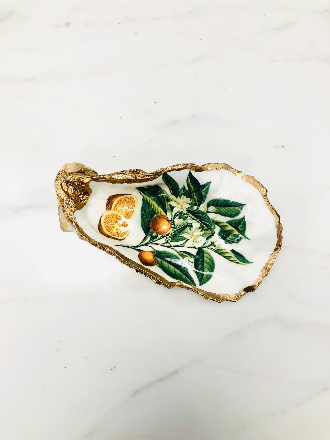 Gilded Oyster Shell Jewelry Dish - Medium – Seahorse Lane