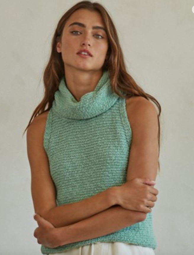 Geraldine Granite Sleeveless Sweater