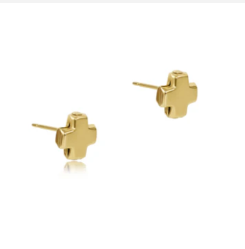 Signature Cross Gold Stud - Gold
