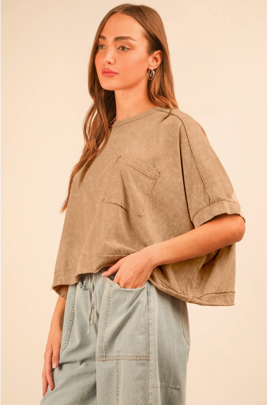 Basically Yours Top - Taupe
