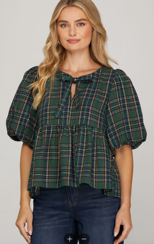 Darling Plaid Top