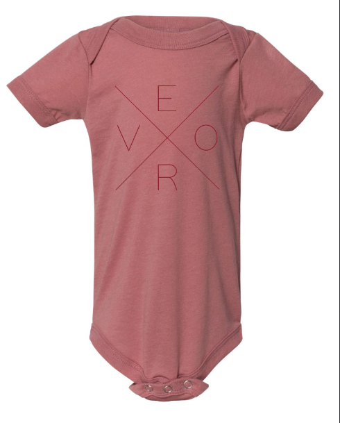 Vero Onesie - Mauve & Wine