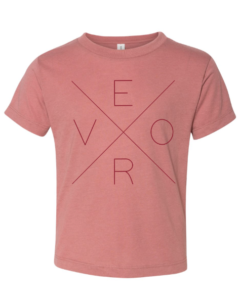 Vero Toddler Tee Shirt - Mauve and Wine