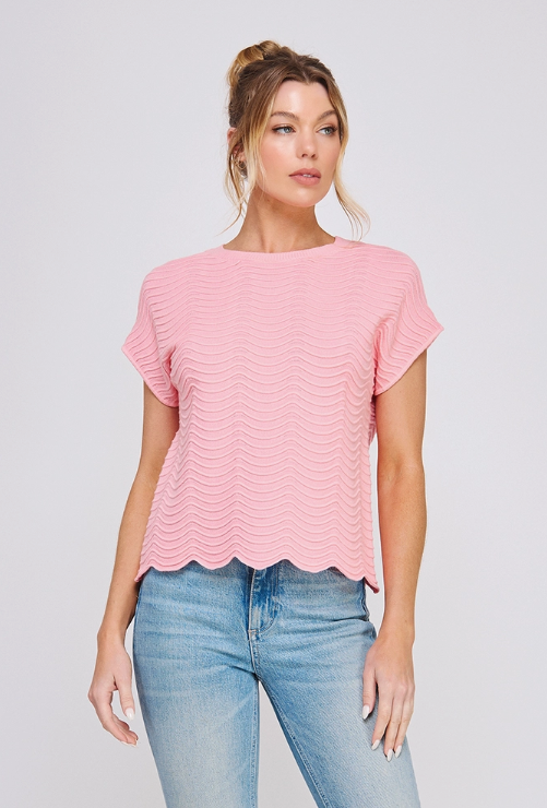 The True Vine Knit Top - Strawberry Pink