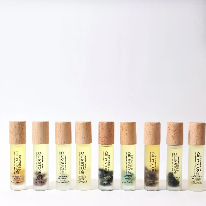 Oil &amp; Stone: Awakened Strength - Lava Stone Premium Oil Perfume - Roller Bottle
