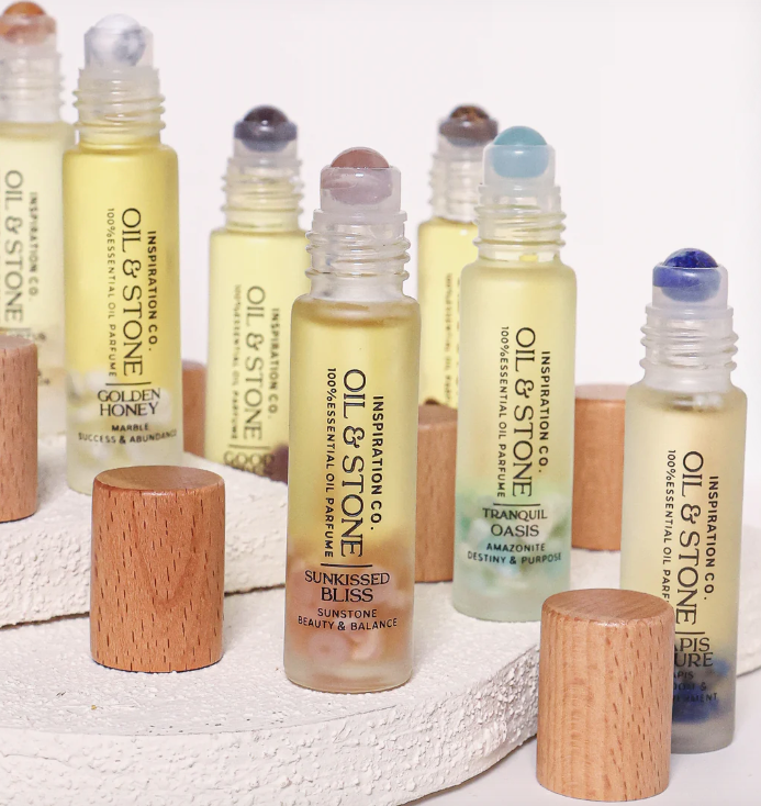 Oil &amp; Stone: Sunkissed Bliss - Sunstone Premium Oil Perfume - Roller Bottle