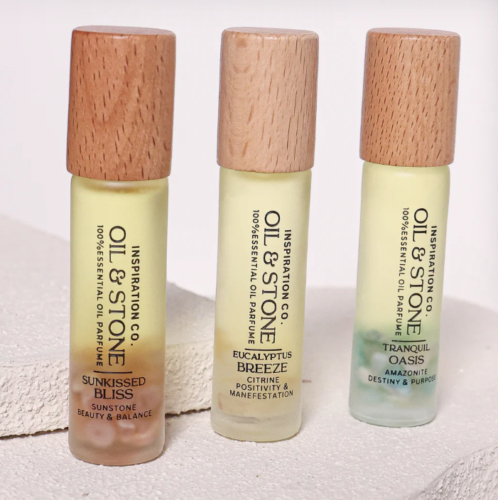 Oil &amp; Stone: Sunkissed Bliss - Sunstone Premium Oil Perfume - Roller Bottle