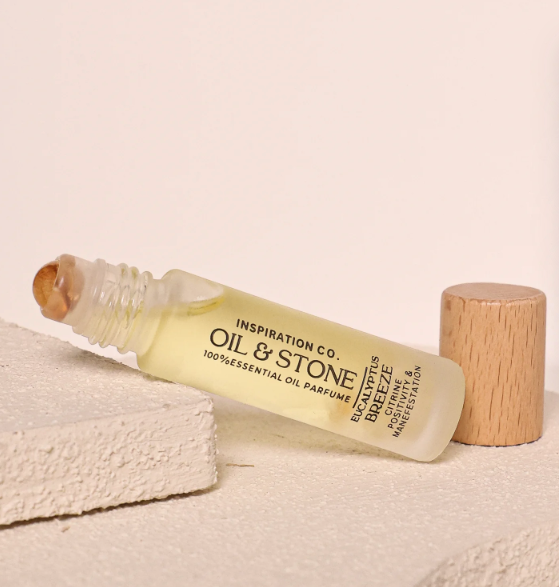 Oil &amp; Stone: Eucalyptus Breeze - Citrine Premium Oil Perfume - Roller Bottle