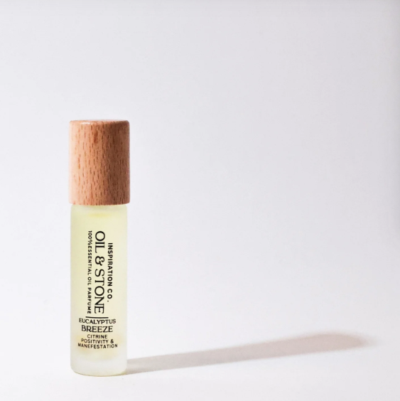 Oil &amp; Stone: Eucalyptus Breeze - Citrine Premium Oil Perfume - Roller Bottle