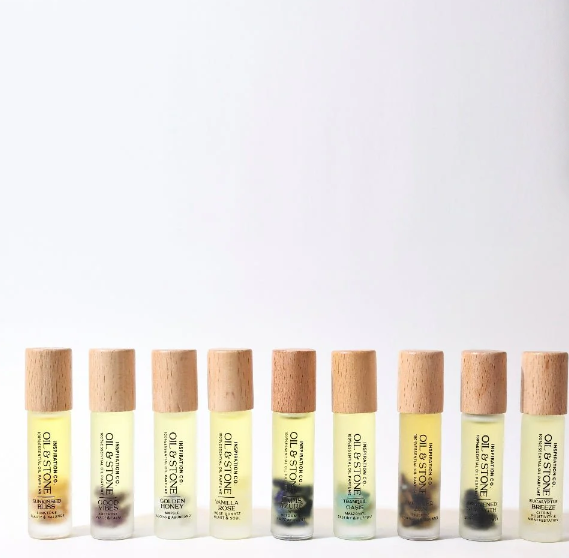 Oil &amp; Stone: Good Vibes - Amethyst Premium Oil Perfume - Roller Bottle