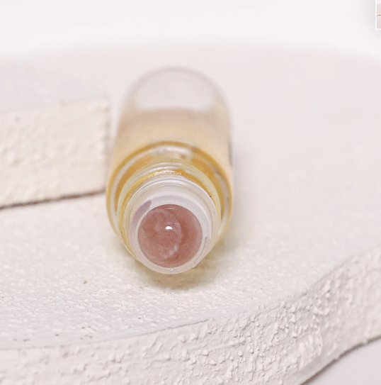 Oil & Stone: Vanilla Rose - Rose Quartz Premium Oil Perfume - Roller Bottle