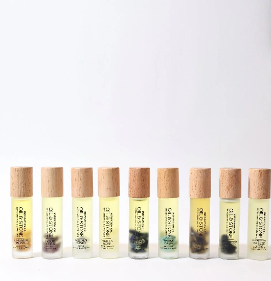 Oil & Stone: Lapis Azure - Blue Lapis Stone Premium Oil Perfume - Roller Bottle