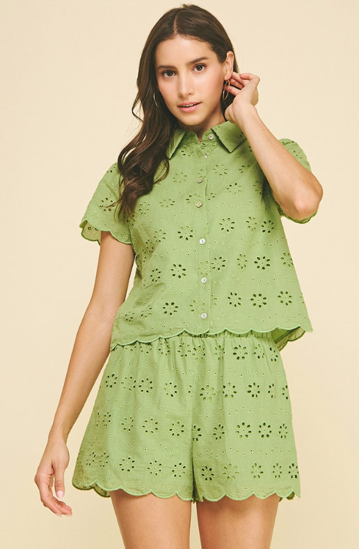 Early Fruits Green Shorts