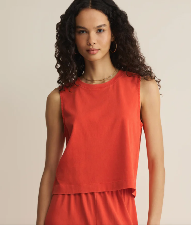 Z Supply Sloane Jersey Muscle Tank - Lychee
