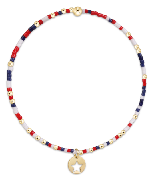Hope Unwritten Bracelet - Firecracker - Star Small Gold Disc