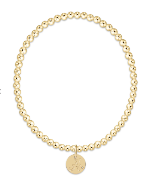 eCOLLEGIATE Classic Gold 3mm Bracelet - Alabama Disc