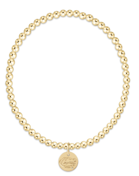 eCOLLEGIATE Classic Gold 3mm Bracelet - Florida Disc