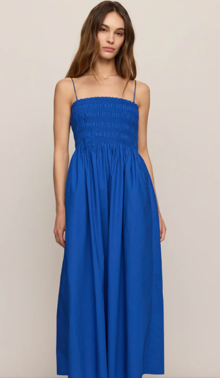Cornelia Poplin Midi Dress - Nautical