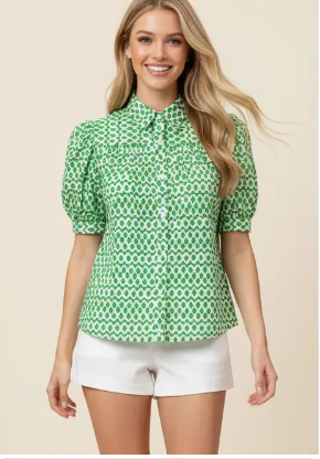 Geometric Genny Blouse