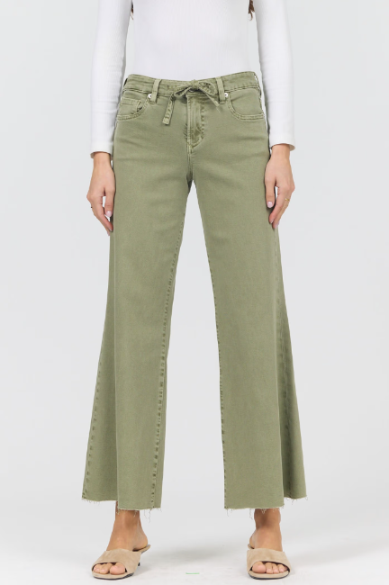 DEAR JOHN - Vetiver Micah Wide Leg Jean