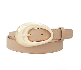 Teardrop Buckle Belt - Taupe