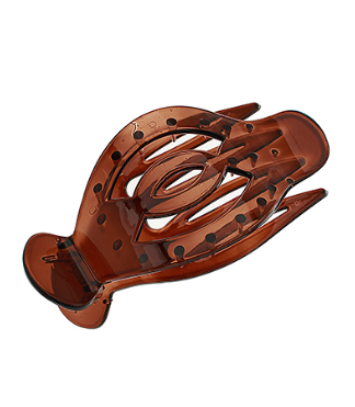 Geometric Claw Hair Clip-Brown