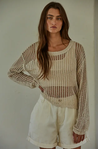 Natalia Natural Weave Sweater