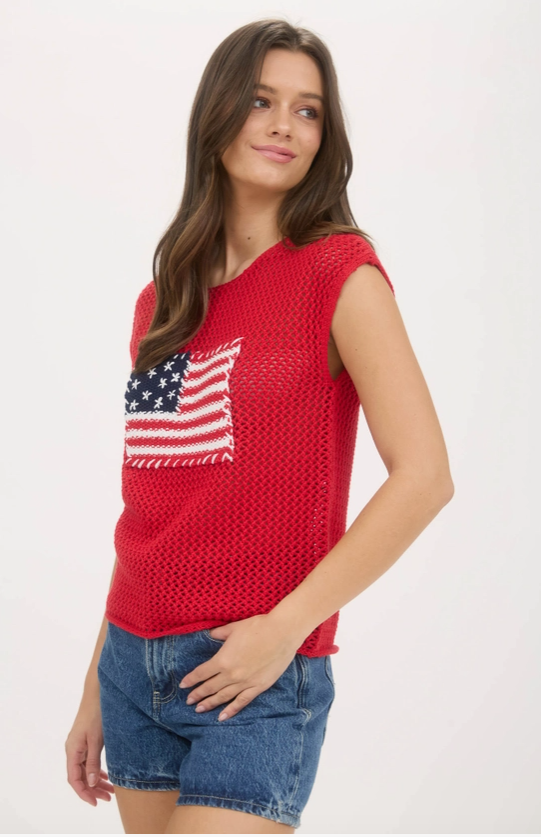 American Girl Crochet Top - Red