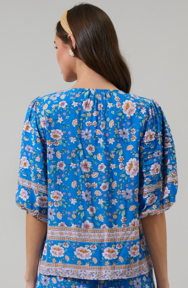 Cara Cobalt Blouse