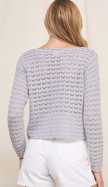 Powder Blue Knit Top