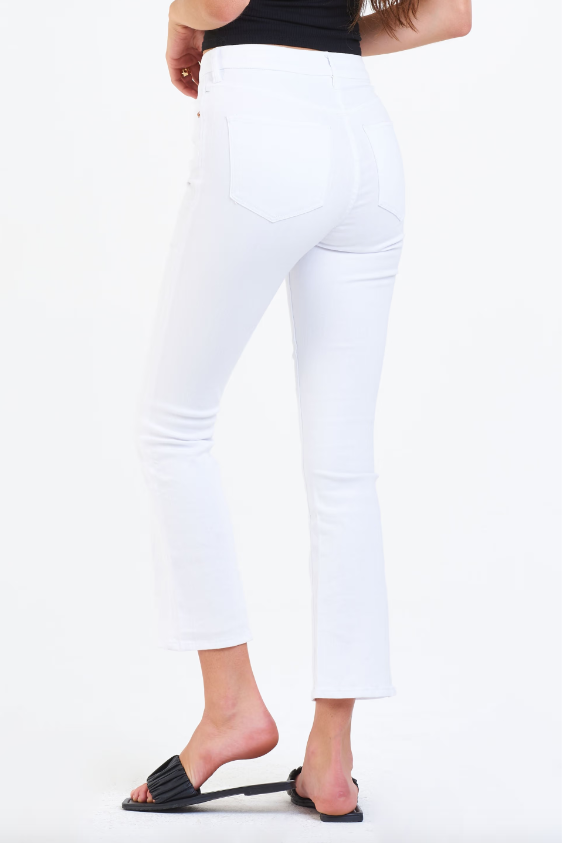 DEAR JOHN - Jeanne - White Mini Flare Jeans