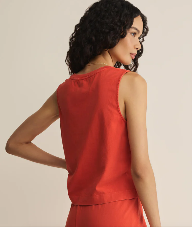 Z Supply Sloane Jersey Muscle Tank - Lychee