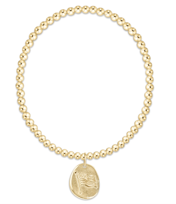 Classic Gold 3mm Bracelet - Inspire America Gold Disc
