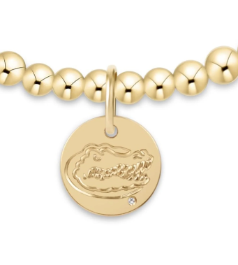 eCOLLEGIATE Classic Gold 3mm Bracelet - Florida Disc